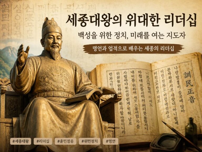 세종대왕 업적 한글창제 애민정신